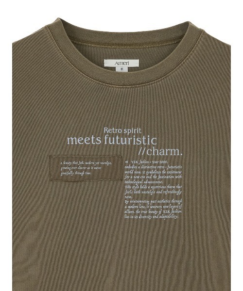 Ameri(アメリ)の「<ZOZOTOWN限定>VINTAGE LIKE LAYARD LONG TEE(Tシャツ/カットソー・レディース・ピンク/カーキ/チャコールグレー・FREE)」の19枚目の写真
