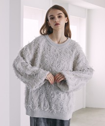 Spielio | 【Spielio】Mohair-like fringe design knit/モヘアライクフリンジデザインニット(ニット/セーター)