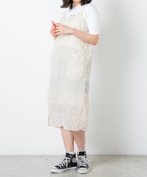 WEGO(ウィゴー)の「WEGO/【2点セット】ロゴTシャツセットキャミワンピース(ワンピース・レディース・マルチ/アニマル・FREE)」の2枚目の写真