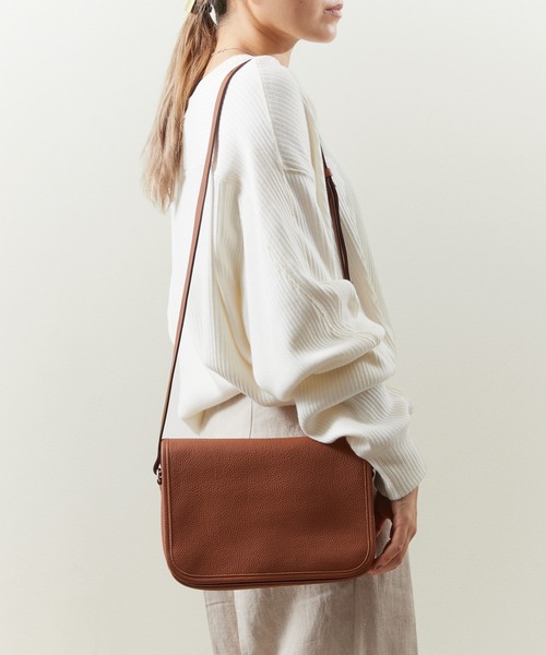 SLOW スロウ / shrink-flap shoulder シュリンクレザーフラップショルダーバッグ / 858S39Pの4枚目の写真