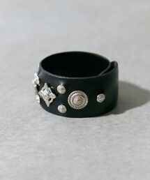 【TOGA PULLA/トーガプルラ】Leather roll bangle/レザーロールバングル