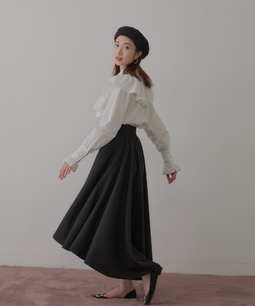 VIOLETTA(ヴィオレッタ)の「フリルリボンブラウス(シャツ/ブラウス・レディース・ホワイト/サックスブルー/ブラック・FREE)」の11枚目の写真