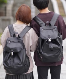 DEVICE | 【インフルエンサー こーせ&ぬこカップルコラボ】Rename フェイクレザー ギャザーデザイン バックパック(バックパック/リュック)