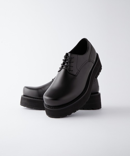 cussil(クシル)の「【cussil/クシル】【+6.5cm】プレーンワイドトゥダービーシューズ(ドレスシューズ・メンズ・ブラック・42/40/44)」の15枚目の写真