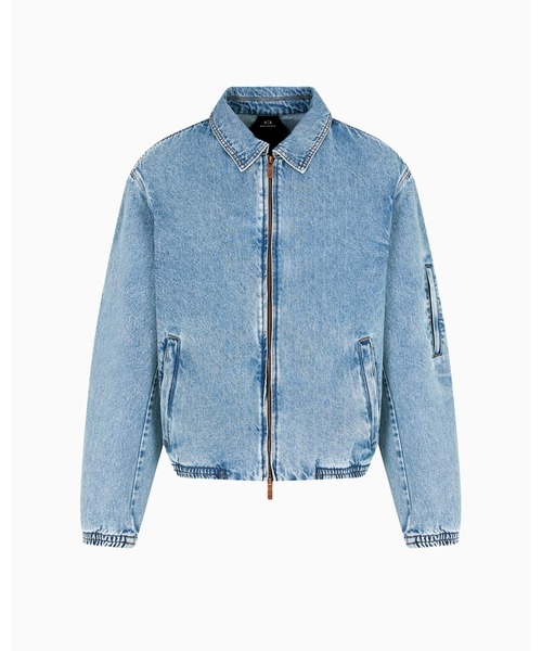 ARMANI EXCHANGE(アルマーニエクスチェンジ)の「【A|X アルマーニ エクスチェンジ】ライトブルーデニム ジップアップブルゾン(デニムジャケット・メンズ・ライトブルー・X-SMALL/X-LARGE/MEDIUM/SMALL)」の5枚目の写真