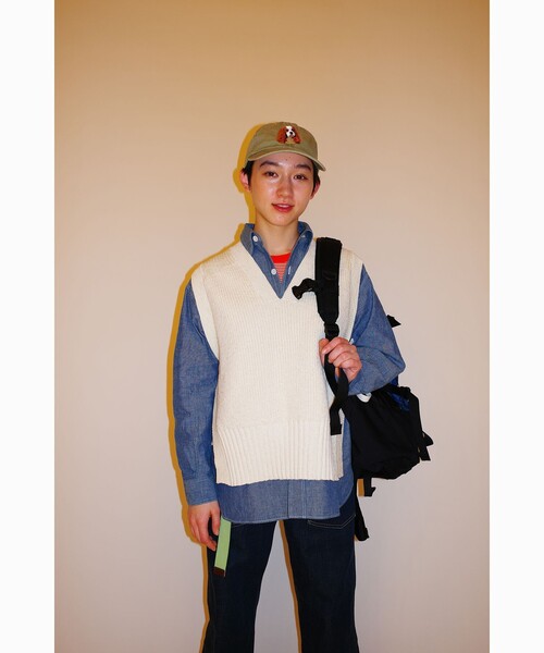 BEAMS BOY(ビームスボーイ)の「【別注】BUZZ RICKSON'S / シャンブレー ロングスリーブ シャツ(シャツ/ブラウス・レディース・ブルー系その他4・ONE SIZE)」の7枚目の写真