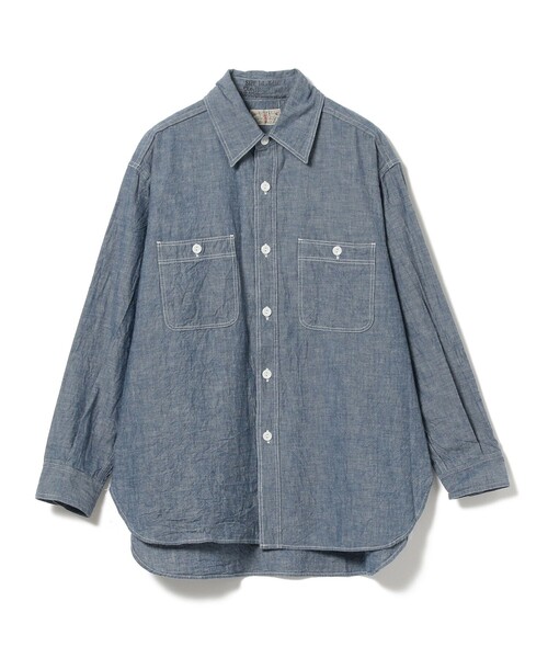 BEAMS BOY(ビームスボーイ)の「【別注】BUZZ RICKSON'S / シャンブレー ロングスリーブ シャツ(シャツ/ブラウス・レディース・ブルー系その他4・ONE SIZE)」の16枚目の写真