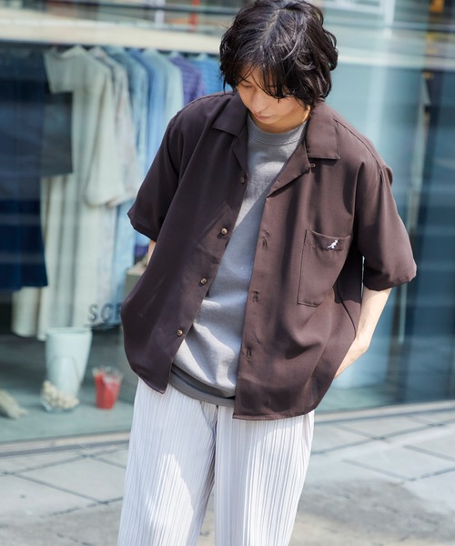 ▽WEB限定 KANGOL/カンゴール 別注 リラックスオープンカラーシャツ(1/2スリーブ)の6枚目の写真