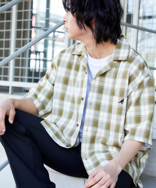 ▽WEB限定 KANGOL/カンゴール 別注 リラックスオープンカラーシャツ(1/2スリーブ)の19枚目の写真