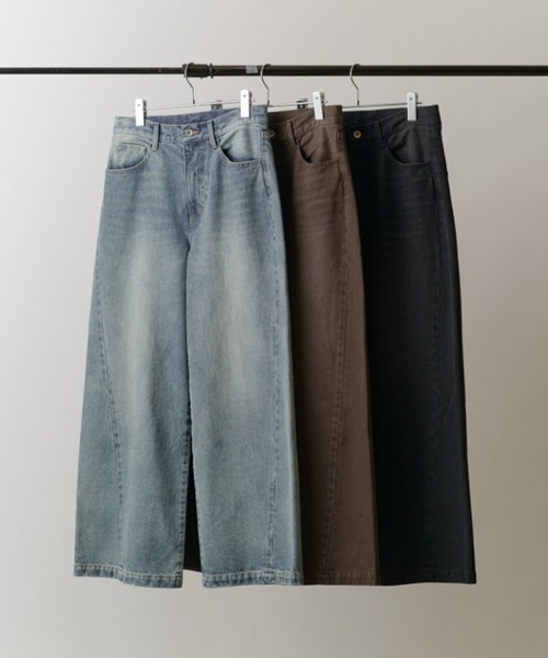Lui's(ルイス)の「ワイドフィットデニムパンツ(デニムパンツ・メンズ・ブラック系その他2/インディゴブルー/ブラウン・30/34/32)」の10枚目の写真