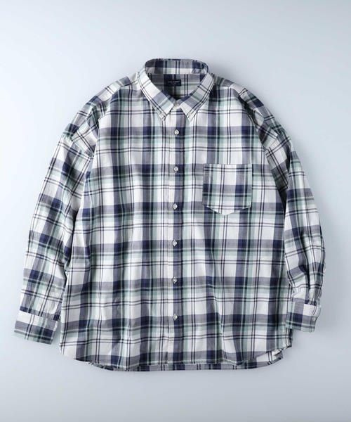 BACK NUMBER(バックナンバー)の「【BACK NUMBER】ビッグシルエットチェックシャツ(シャツ/ブラウス・メンズ・グリーン/ベージュ/ブラック・L/S/M)」の6枚目の写真