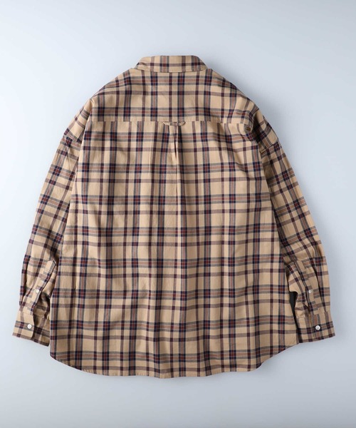 BACK NUMBER(バックナンバー)の「【BACK NUMBER】ビッグシルエットチェックシャツ(シャツ/ブラウス・メンズ・グリーン/ベージュ/ブラック・L/S/M)」の15枚目の写真