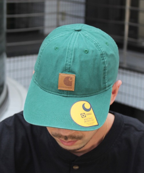 Carhartt(カーハート)の「【carhartt】カーハート キャップ ストラップバック Odessa Cap ウォッシュ加工 100289(キャップ・メンズ・ブラック/ブラウン/ネイビー/アーミー/カーキ/グレー/オレンジ/ダークグリーン/ワインレッド/オリーブ/ピンク・FREE)」の4枚目の写真