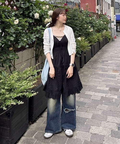 idem(イデム)の「heart damage denim/ハートダメージデニムパンツ(デニムパンツ・レディース・ライトブルー/ネイビー/ブラック・L/M/S)」の19枚目の写真
