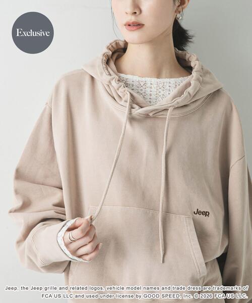 GOOD ROCK SPEED(グッドロックスピード)の「『別注』GOOD ROCK SPEED×URBAN RESEARCH ジープ HOODIE(パーカー・レディース・チャコールグレー/ベージュ・FREE)」の1枚目の写真
