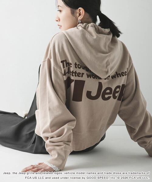 GOOD ROCK SPEED(グッドロックスピード)の「『別注』GOOD ROCK SPEED×URBAN RESEARCH ジープ HOODIE(パーカー・レディース・チャコールグレー/ベージュ・FREE)」の13枚目の写真