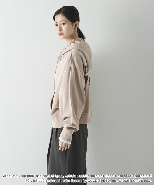 GOOD ROCK SPEED(グッドロックスピード)の「『別注』GOOD ROCK SPEED×URBAN RESEARCH ジープ HOODIE(パーカー・レディース・チャコールグレー/ベージュ・FREE)」の16枚目の写真