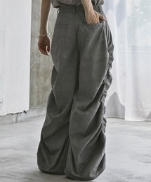 【Spielio】Fade patterned shirred design pants/ フェード柄シャーリングデザインパンツ