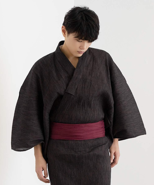KYOETSU(キョウエツ)の「メンズ 楊柳浴衣 4点セット ( 浴衣 + 帯 + 下駄 + 腰紐 )(浴衣・メンズ・その他1/その他2/その他3/その他4/その他5/その他16/その他12/その他14/その他15/その他6/その他7/その他8/その他9/その他10/その他11/その他13・LL/3L/M/L)」の7枚目の写真