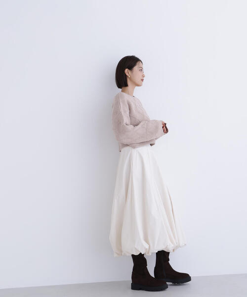 NATURAL BEAUTY BASIC(ナチュラルビューティーベーシック)の「◇マチバルーンスカート(スカート・レディース・ブラック/ダークブラウン/オフホワイト・SMALL/MEDIUM/P/S)」の10枚目の写真