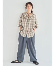Samansa Mos2 | 【イージーケア・接触冷感】ボリュームワイドパンツ(その他パンツ)