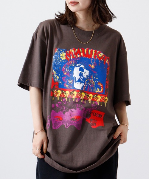 MISHKA(ミシカ)の「MISHKA MISHKA T-SHIRT グラフィックプリント 半袖 Tシャツ(Tシャツ/カットソー・メンズ・サンドベージュ/ダークブラウン/ブラック/ホワイト/ブラック系その他5/ホワイト系その他2/ホワイト系その他3/ホワイト系その他/ブラック系その他2/ブラック系その他4/ブラック系その他/ブラック系その他3/チャコールグレー/ホワイト系その他5/ホワイト系その他4/ライトオリーブ・M/XL/L/2XL)」の13枚目の写真