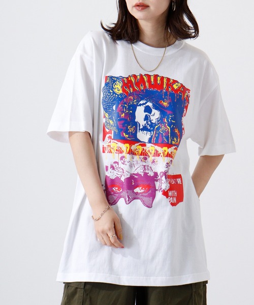 MISHKA(ミシカ)の「MISHKA MISHKA T-SHIRT グラフィックプリント 半袖 Tシャツ(Tシャツ/カットソー・メンズ・サンドベージュ/ダークブラウン/ブラック/ホワイト/ブラック系その他5/ホワイト系その他2/ホワイト系その他3/ホワイト系その他/ブラック系その他2/ブラック系その他4/ブラック系その他/ブラック系その他3/チャコールグレー/ホワイト系その他5/ホワイト系その他4/ライトオリーブ・M/XL/L/2XL)」の3枚目の写真