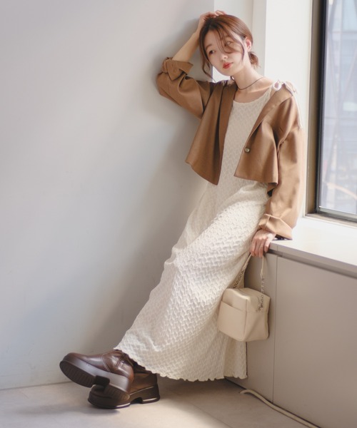 Kastane(カスタネ)の「【サイズ展開あり】ジャガードレースキャミワンピース(ワンピース・レディース・ブラック/オフホワイト・0/1)」の19枚目の写真