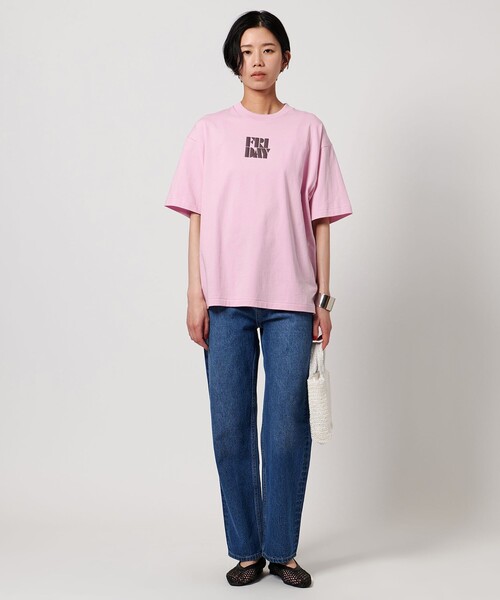 CITEN(シテン)の「<CITEN>デイオブウィークロゴT(Tシャツ/カットソー・レディース・ダークブラウン/ホワイト/ライトピンク・S/M)」の9枚目の写真