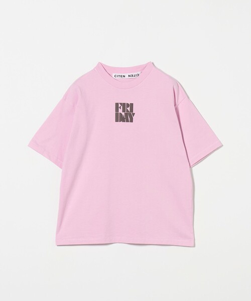 CITEN(シテン)の「<CITEN>デイオブウィークロゴT(Tシャツ/カットソー・レディース・ダークブラウン/ホワイト/ライトピンク・S/M)」の13枚目の写真