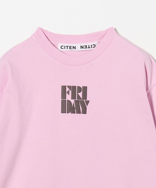 CITEN(シテン)の「<CITEN>デイオブウィークロゴT(Tシャツ/カットソー・レディース・ダークブラウン/ホワイト/ライトピンク・S/M)」の15枚目の写真