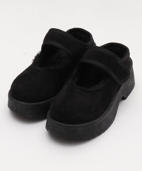 WEGO(ウィゴー)の「WEGO/ムートンタッチメリージェーンシューズ(スリッポン・レディース・ブラック/キャメル・LARGE/MEDIUM/SMALL)」の19枚目の写真