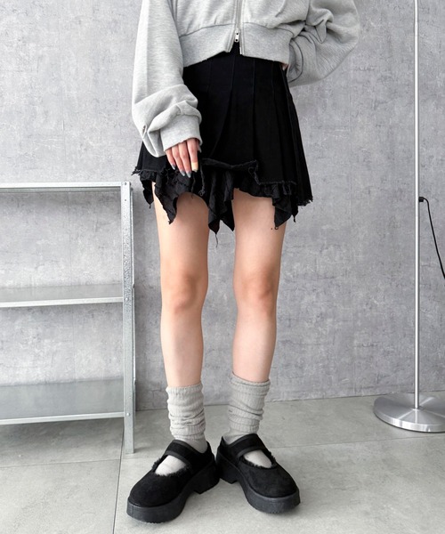WEGO(ウィゴー)の「WEGO/ムートンタッチメリージェーンシューズ(スリッポン・レディース・ブラック/キャメル・LARGE/MEDIUM/SMALL)」の4枚目の写真