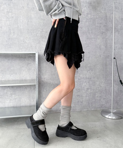 WEGO(ウィゴー)の「WEGO/ムートンタッチメリージェーンシューズ(スリッポン・レディース・ブラック/キャメル・LARGE/MEDIUM/SMALL)」の7枚目の写真