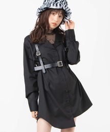 WEGO | WEGO/【2点セット】ハーネスレイヤードワンピース(シャツワンピース)