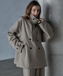 SERACE | 【SERACE】Oversize drape stand neck short trench coat / オーバーサイズドレープスタンドネックショートトレンチコート(トレンチコート)