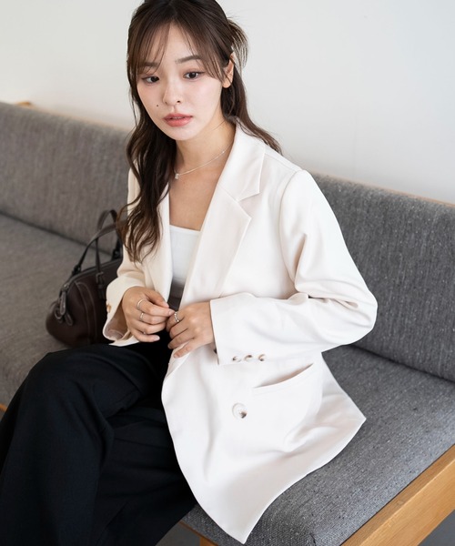 WEGO(ウィゴー)の「WEGO/【ZOZO限定・26年春再入荷!】ダブルボタンテーラードジャケット(テーラードジャケット・レディース・ネイビー/グレー/ブラウン/アイボリー・FREE)」の19枚目の写真