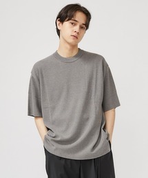 【STUDIOUS】ウォッシャブルミラノリブサマーニットTシャツ【ZOZO限定アイテム】