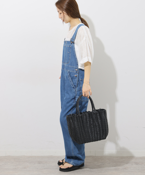 Le Voyage en Panier(ルヴォヤージュアンパニエ)の「【Le voyage en panier/ルヴォヤージュアンパニエ 】PVC Bag:かごバッグ(かごバッグ・レディース・ブラック/ブラウン・FREE)」の4枚目の写真