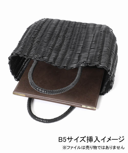 Le Voyage en Panier(ルヴォヤージュアンパニエ)の「【Le voyage en panier/ルヴォヤージュアンパニエ 】PVC Bag:かごバッグ(かごバッグ・レディース・ブラック/ブラウン・FREE)」の17枚目の写真