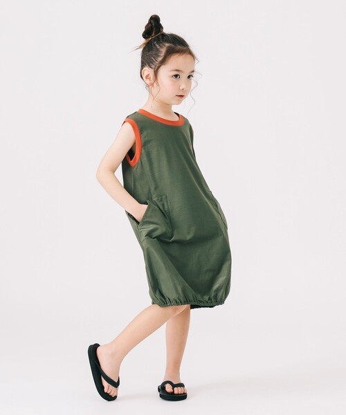 B:MING by BEAMS(ビーミングバイビームス)の「水陸両用 ワンピース 2025SS(100~140cm)(ワンピース・キッズ・カーキ/オリーブ・110/120/100/130/140)」の2枚目の写真