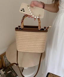 Miniministore | かごバッグ ミニスクエアバッグ 2WAY(かごバッグ)