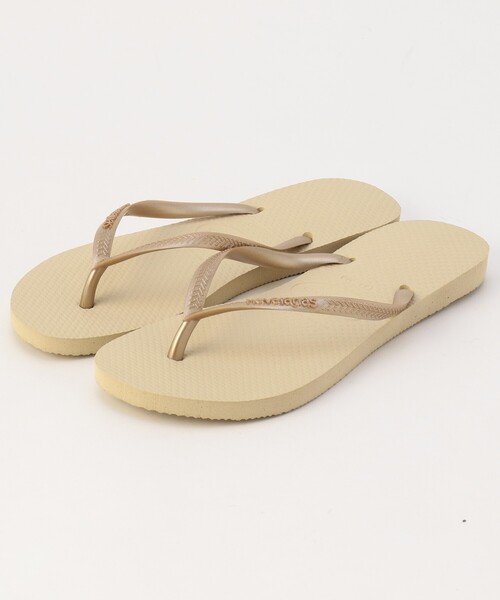 havaianas(ハワイアナス)の「havaianas/ハワイアナス SLIM サンダル ラバービーチサンダル(サンダル・レディース・ブラック/シルバー/ホワイト/ピンク/ゴールド/ベージュ/ネイビー・22cm/23.0cm/24.0cm)」の3枚目の写真