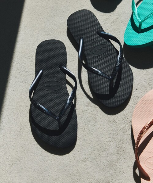 havaianas(ハワイアナス)の「havaianas/ハワイアナス SLIM サンダル ラバービーチサンダル(サンダル・レディース・ブラック/シルバー/ホワイト/ピンク/ゴールド/ベージュ/ネイビー・22cm/23.0cm/24.0cm)」の12枚目の写真