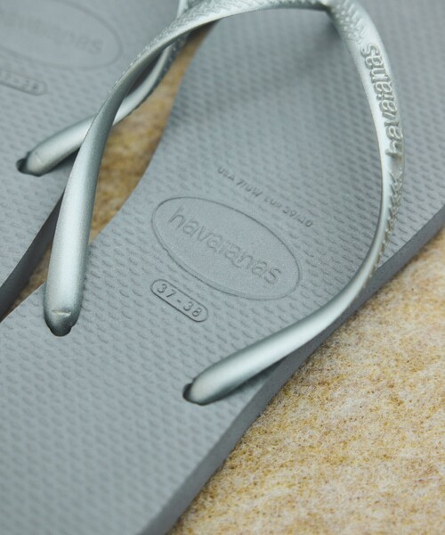 havaianas(ハワイアナス)の「havaianas/ハワイアナス SLIM サンダル ラバービーチサンダル(サンダル・レディース・ブラック/シルバー/ホワイト/ピンク/ゴールド/ベージュ/ネイビー・22cm/23.0cm/24.0cm)」の19枚目の写真