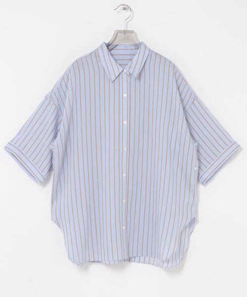 URBAN RESEARCH(アーバンリサーチ)の「ハーフスリーブストライプシャツ(シャツ/ブラウス・レディース・ブラウン系その他/ブルー系その他・FREE)」の17枚目の写真