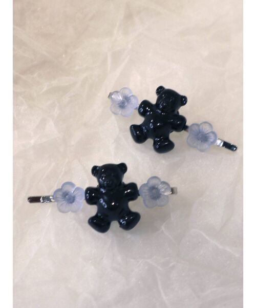 merry jenny(メリージェニー)の「acrylic bear hair pin(ヘアピン・レディース・クリア/ブラウン/ブラック・FREE)」の2枚目の写真