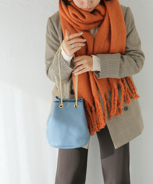 MARLON FIRENZE(マーロンフィレンツェ)の「【MARLON FIRENZE/マルロン】スタッズチェーンBAG:バッグ(クラッチバッグ・レディース・ブラック/ブラウン系その他/ブルー・FREE)」の17枚目の写真