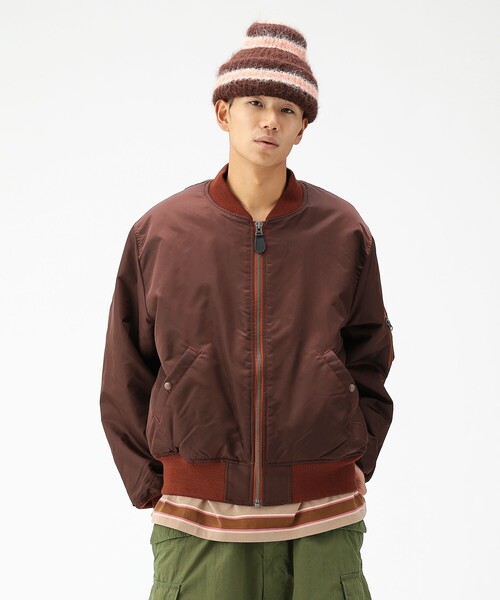 BEAMS(ビームス)の「リラックスフィット THERMOLITE(R) MA-1 (撥水)(MA-1・メンズ・ブラック/オリーブ/ライトグレー/ネイビー/ブラウン・SMALL/MEDIUM/LARGE/X-LARGE)」の1枚目の写真