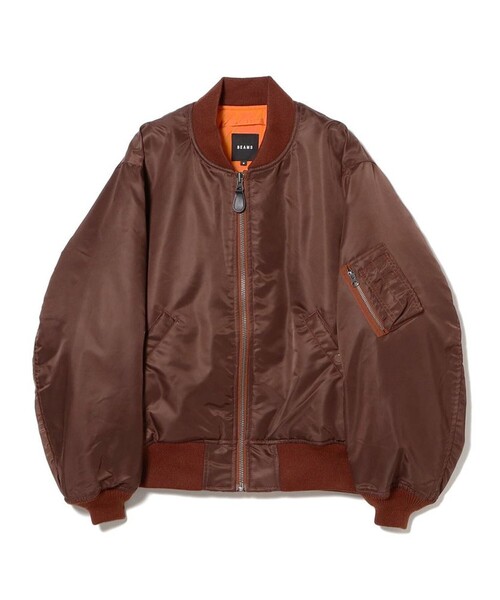 BEAMS(ビームス)の「リラックスフィット THERMOLITE(R) MA-1 (撥水)(MA-1・メンズ・ブラック/オリーブ/ライトグレー/ネイビー/ブラウン・SMALL/MEDIUM/LARGE/X-LARGE)」の7枚目の写真